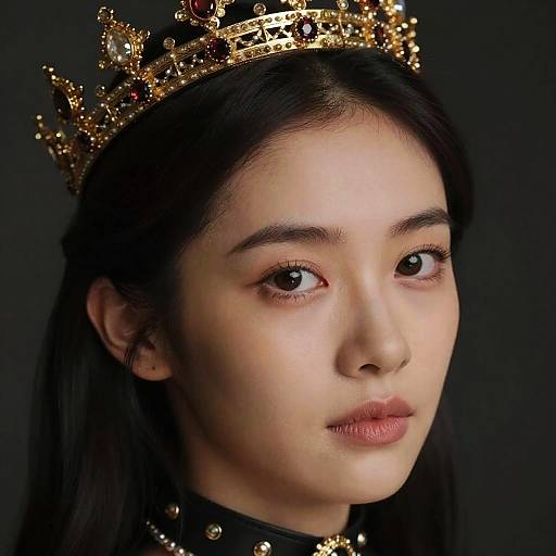 Mature Mori Calliope Crowned Close-Up