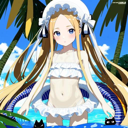 Illustration of Abigail williams (swimsuit foreigner) (third ascension) (fate), fate/grand order in the style of Mizumizuni