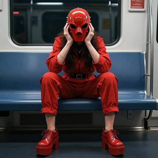 Cyberpunk Magician on Train