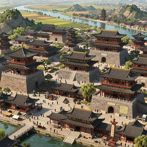 Tang Dynasty Fantasy Cityscape