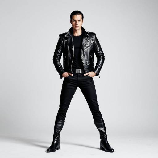 Man in Black Leather Jacket and Boots
