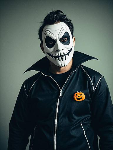 Realistic Cartoon Halloween Costume Portrait