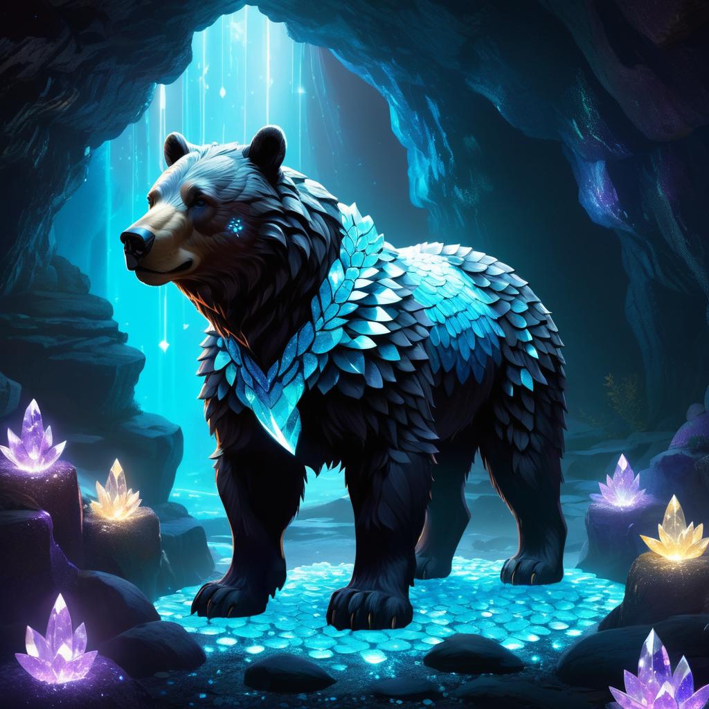 Mystical Centaur-Bear Guardian in Cavern