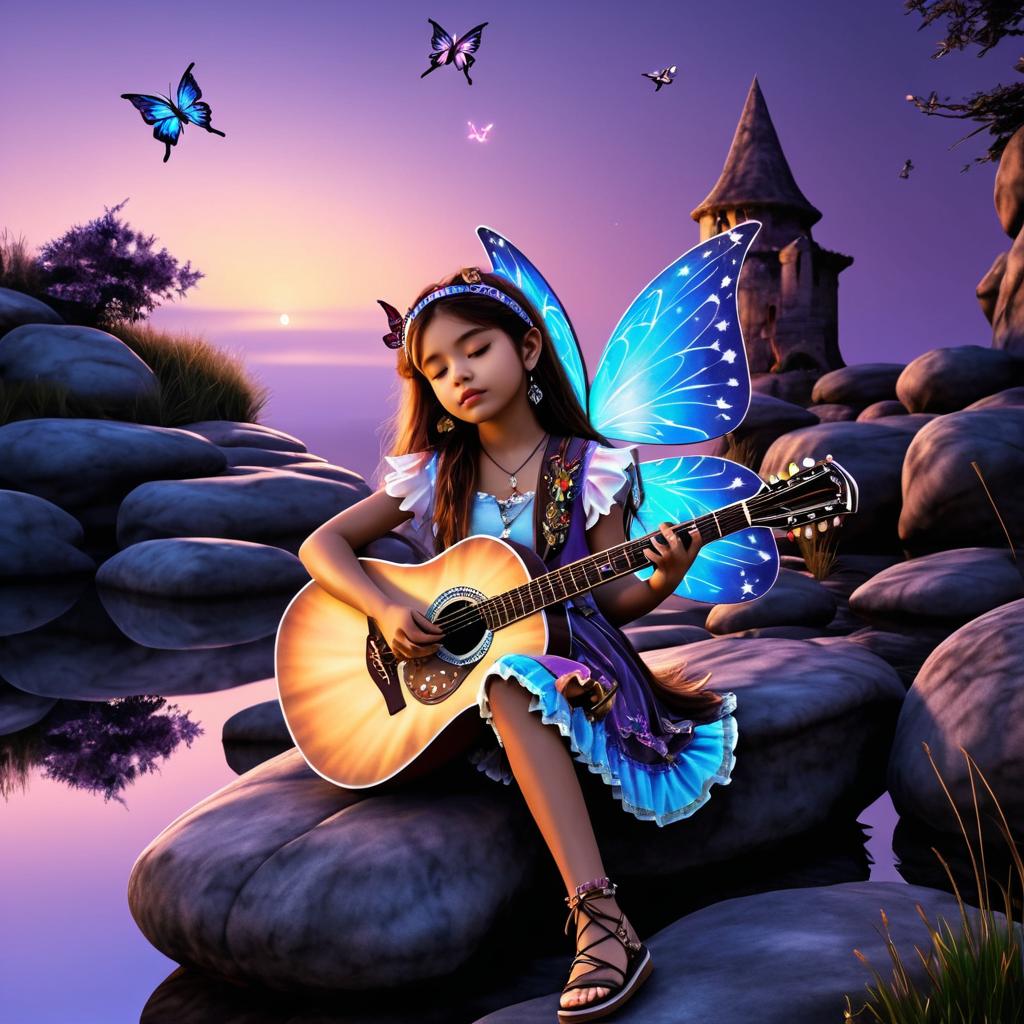 Magical Twilight: Girl with Guitar