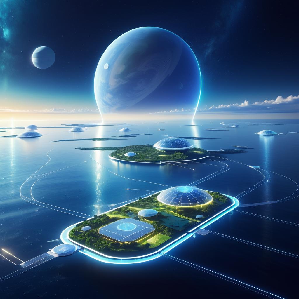 Futuristic Renewable Energy Hub in Space