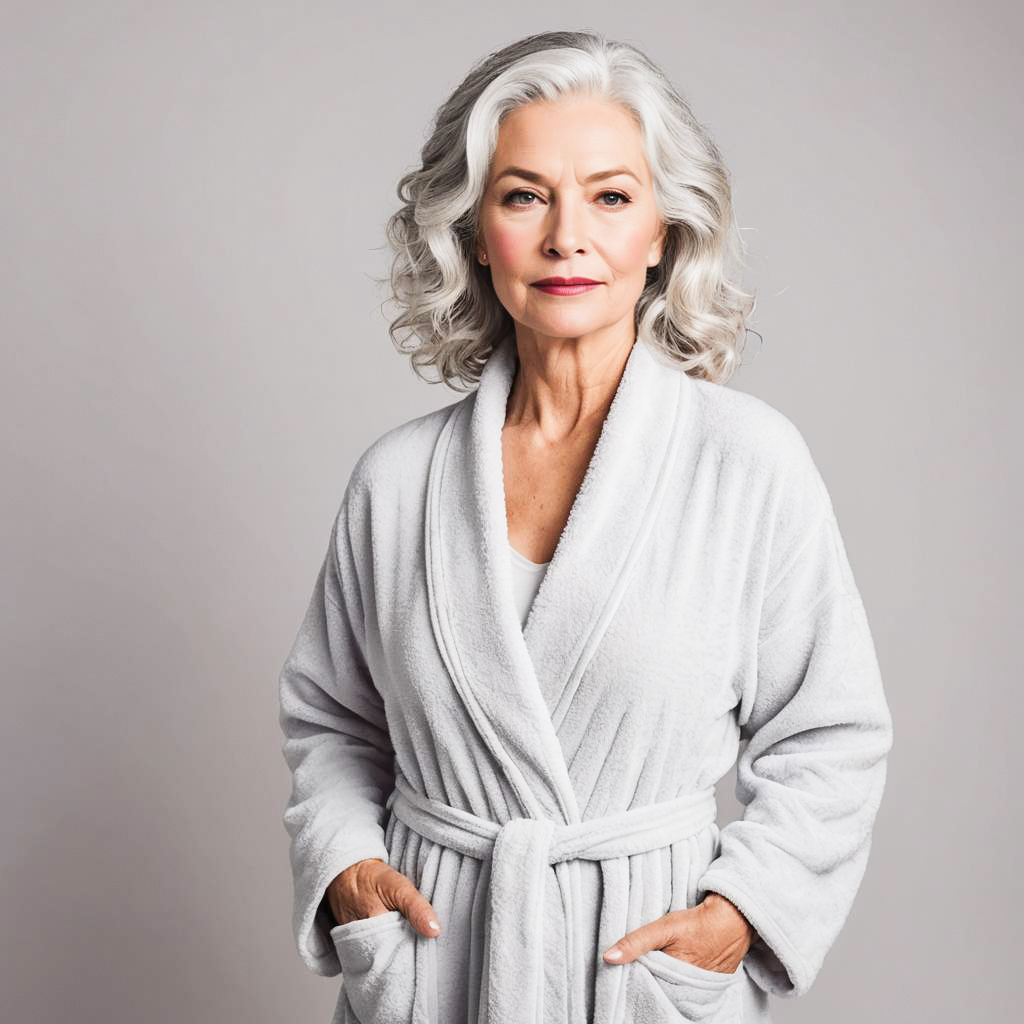 Serene Grandmother in a Spa Setting