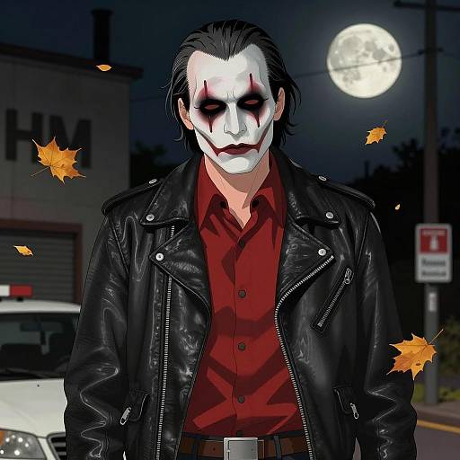 Mysterious Man in Autumn Wonderland