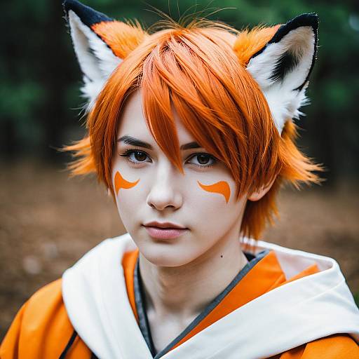 Male Kitsune Cosplay with Fox Ears