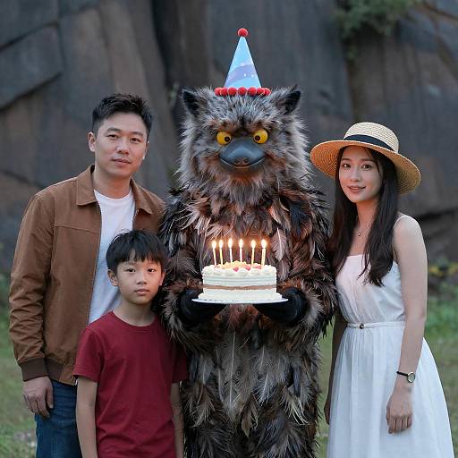 Birthday Party with Feathered Creature