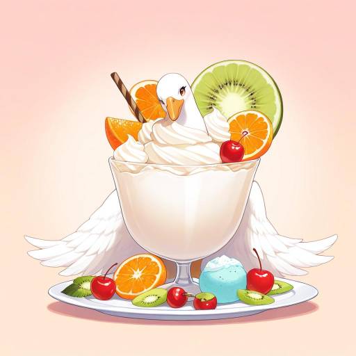 Elegant Goose Surrounded by Desserts Elegant Goose Surrounded by Desserts