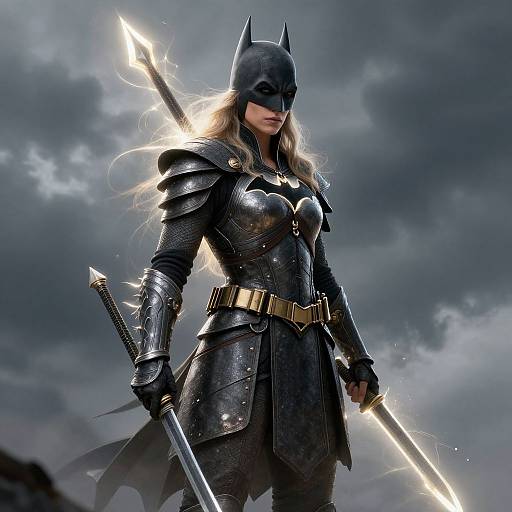 Norse Batman Warrior with Glowing Aura