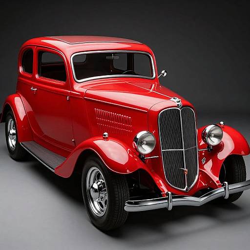 Vibrant 1934 Red Street Rod