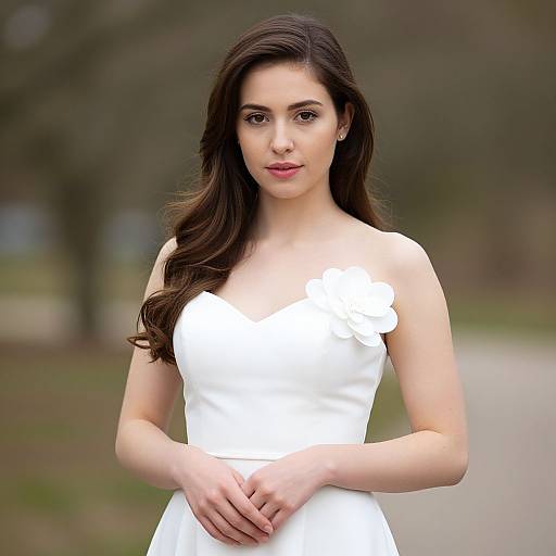 Prom Queen in White Dress