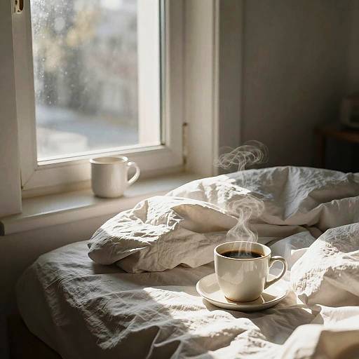Cozy Morning Light in Bedroom
