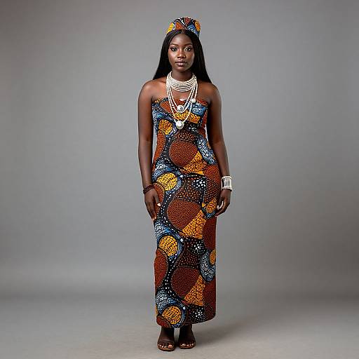 African Woman in Traditional Costume