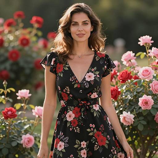 Summer Portrait of a Woman in a Garden