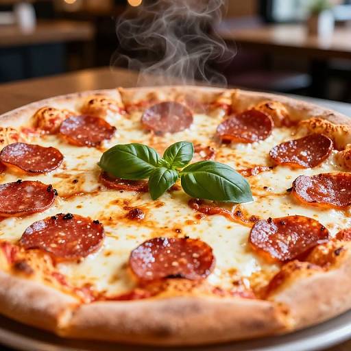 Close-Up Pepperoni Pizza Deliciousness