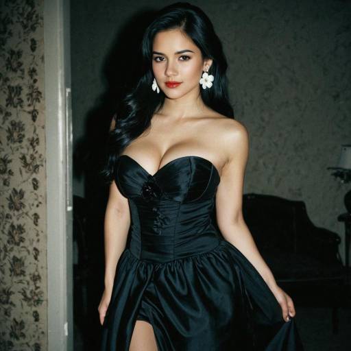 Elegant Solo Black Night Gown Fashion