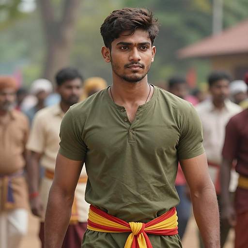 Photorealistic Tinikling Male in Traditional Attire