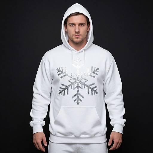 Man in Snowflake Sweatshirt Costume