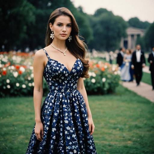 Elegant Girl in Formal Outdoor Gown