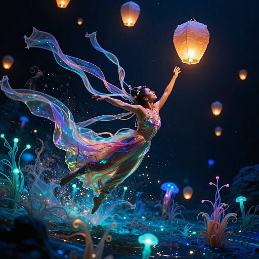 Iridescent Acrobat's Psychedelic Oceanic Transformation