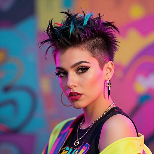 Bold Faux Hawk Urban Fashion Portrait