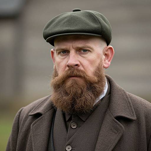 Rugged Early 1900s Irish Man Portrait