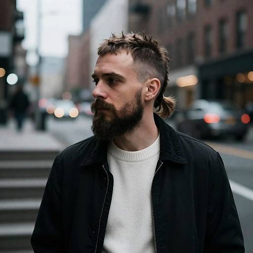 Cinematic Urban Portrait: Mullet and Beard