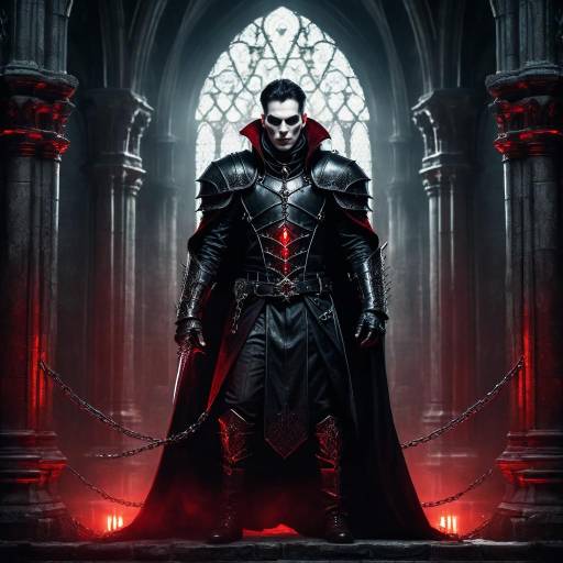Dark Vampire Knight in Gothic Castle