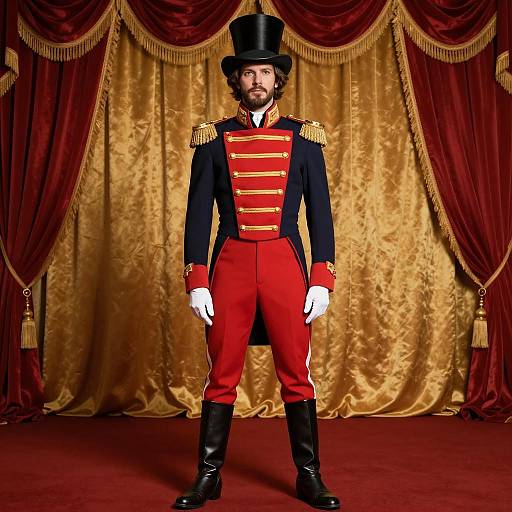 Dashing Ringmaster in 19th Century Costume