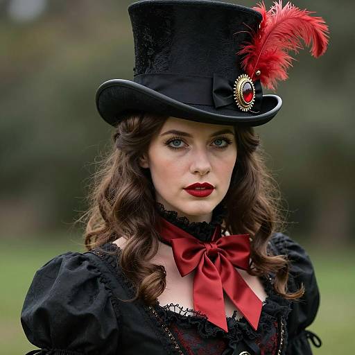 Steampunk Woman in Victorian Attire