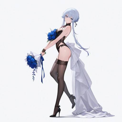 Elegant Minimalist Girl in Lingerie
