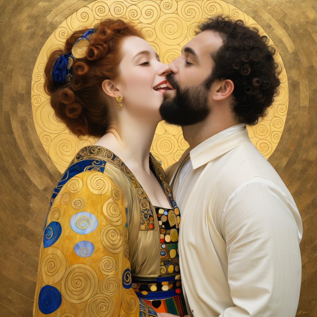 Contemporary Twist on Klimt's The Kiss