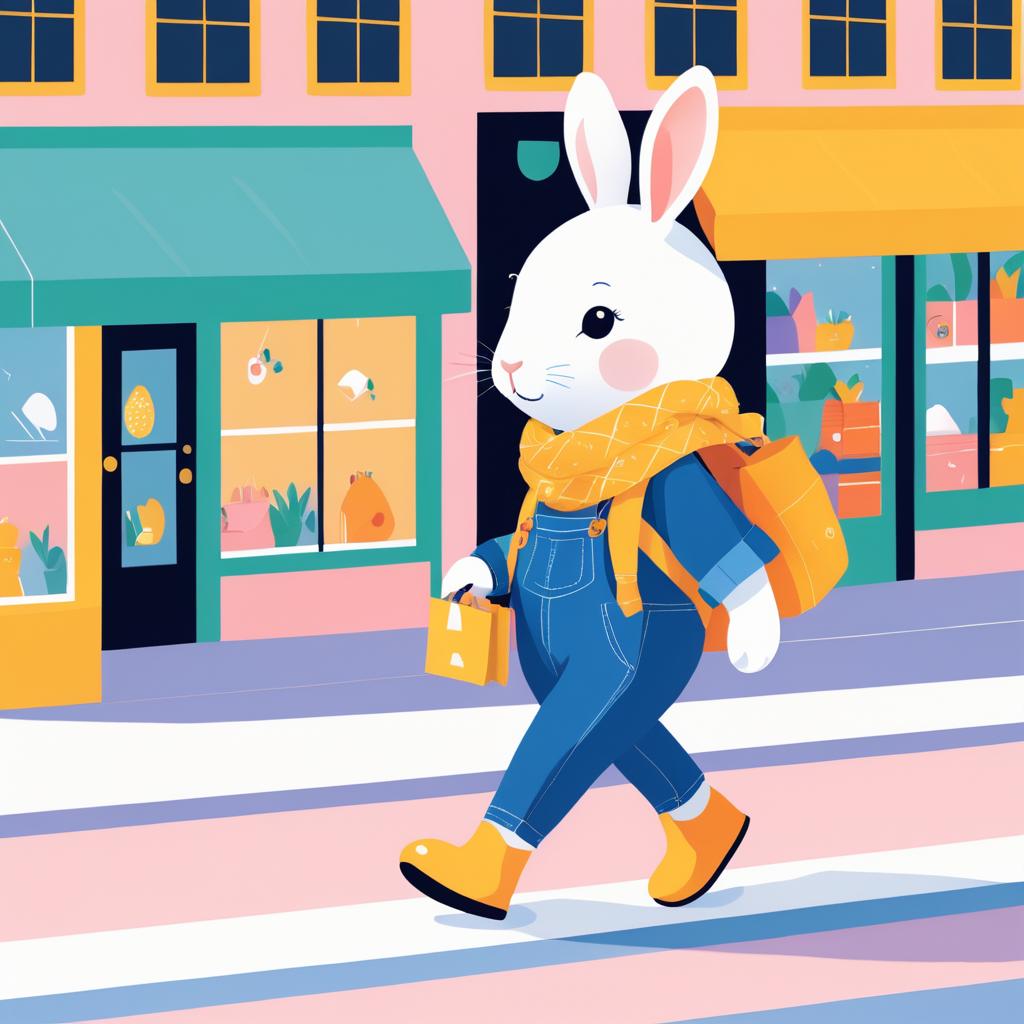 Tilly the Rabbit's Bookstore Adventure