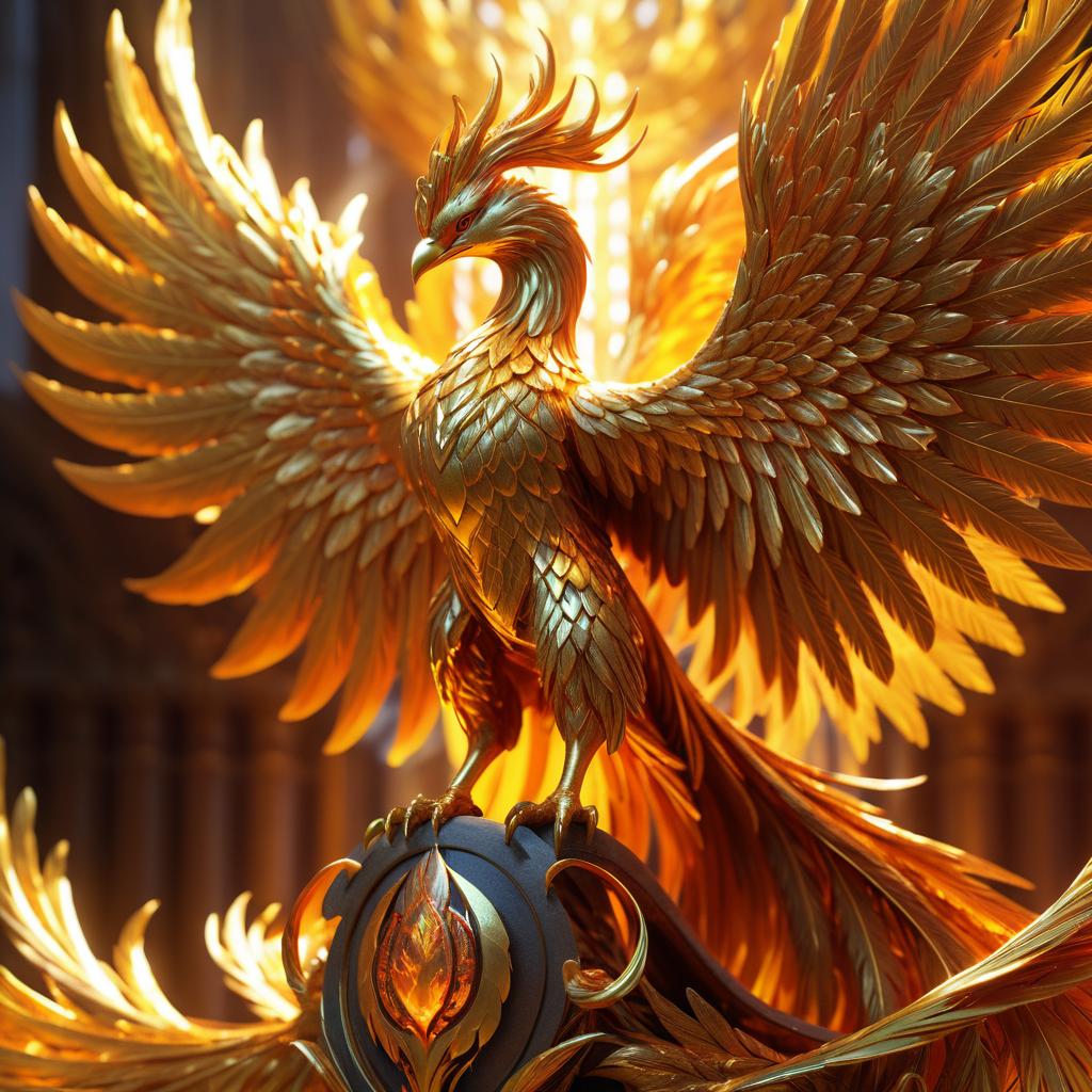 Heroic Portrait of a Mythical Phoenix