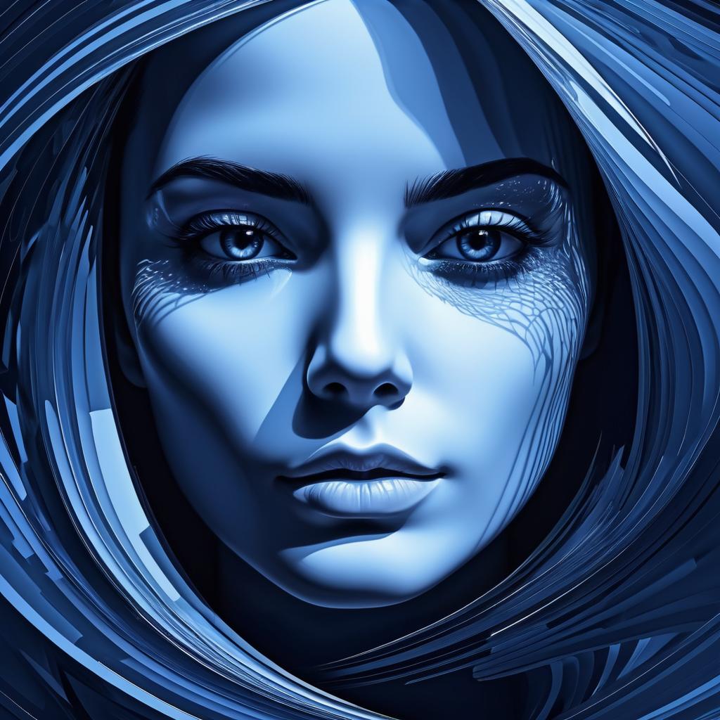 Refik Anadol-Inspired Female Portrait