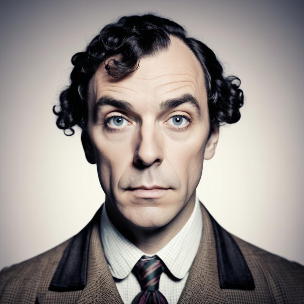 Humorous Mugshot of Sherlock Holmes