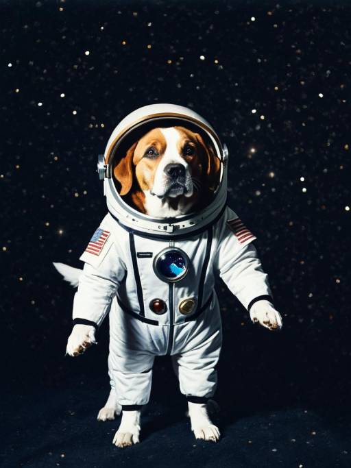 Dog in Astronaut Costume