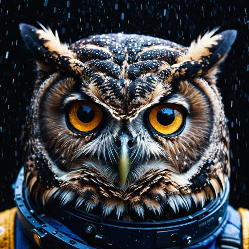 Hyperrealistic Space Owl Portrait