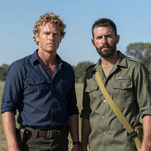 Two Rugged Men Outdoors