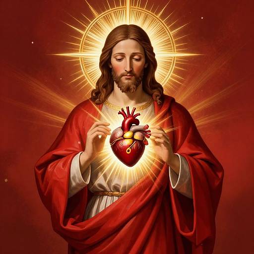 Sacred Heart of Jesus Digital Illustration