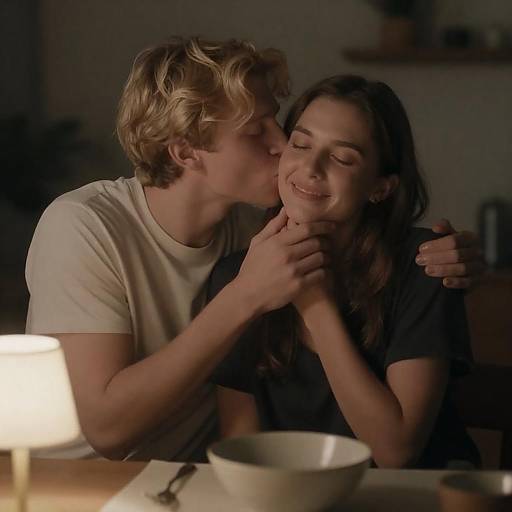 Intimate Moment of a Young Couple