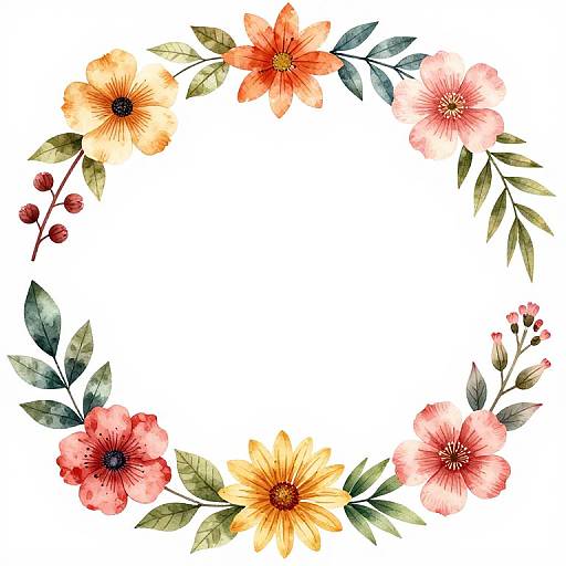 Free Transparent Flower Borders PNG