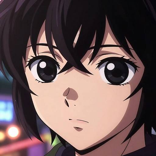 Anime Close-Up of Mysterious Eyes