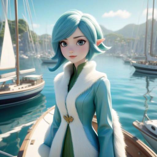 Cinematic 3D Gardevoir in Marine Harbor Cinematic 3D Gardevoir in Marine Harbor