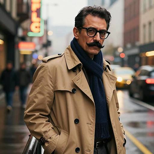 Photorealistic Stylish Middle-Aged Man Portrait