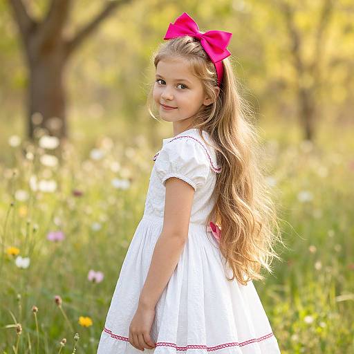 Blonde Girl in Sunny Meadow