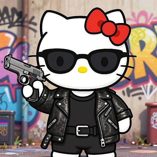 Gangster Hello Kitty Urban Vibes