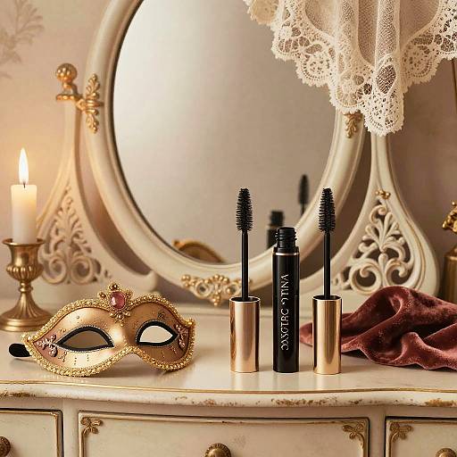Vintage Mascara Display with Elegance